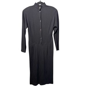 Vintage Harry Rosen Pure Virgin Wool Long Sleeve MIDI Dress 🖤